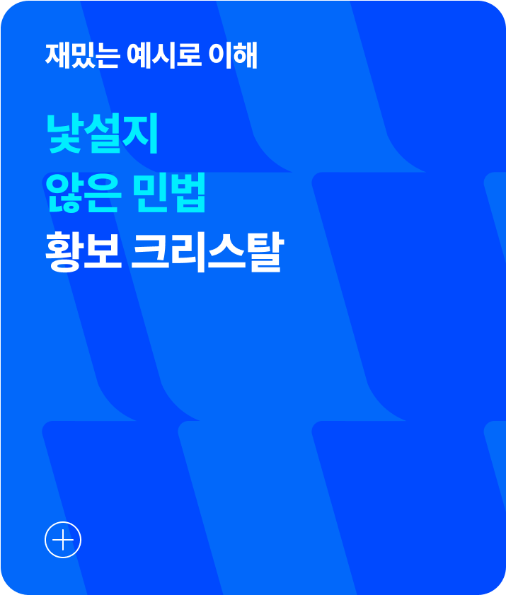 낯설지 않은 민법 황보 크리스탈