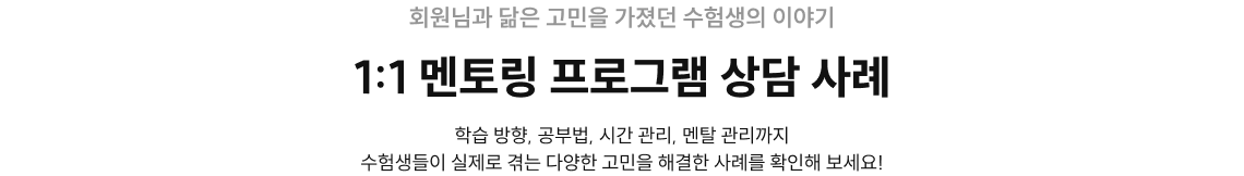 1:1 멘토링 프로그램 상담 사례