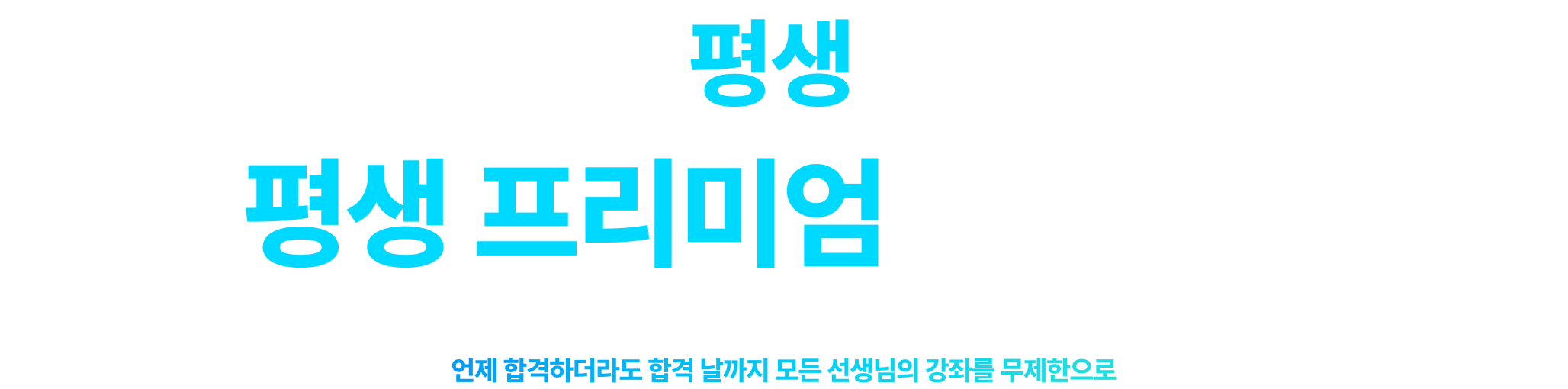 1년에 단 한번, 평생은 이번 겨울만! 평생 프리미엄 프리패스