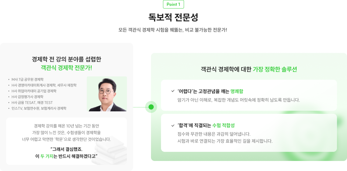 point1. 독보적 전문성