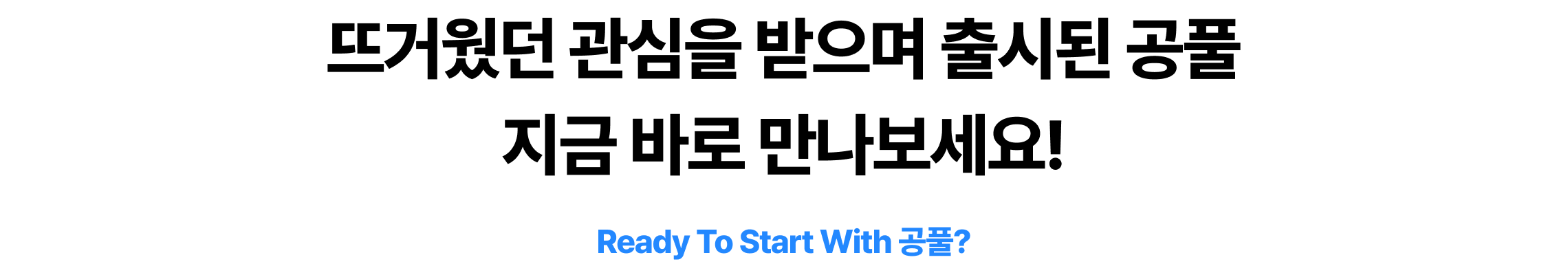 뜨거웠던 관심을 받으며 출시된 공풀 지금 바로 만나보세요!