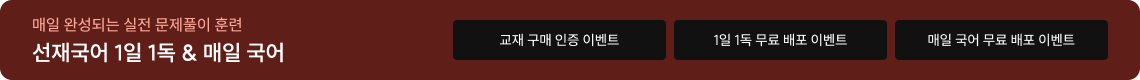 선재국어 1일 1독 & 매일 국어