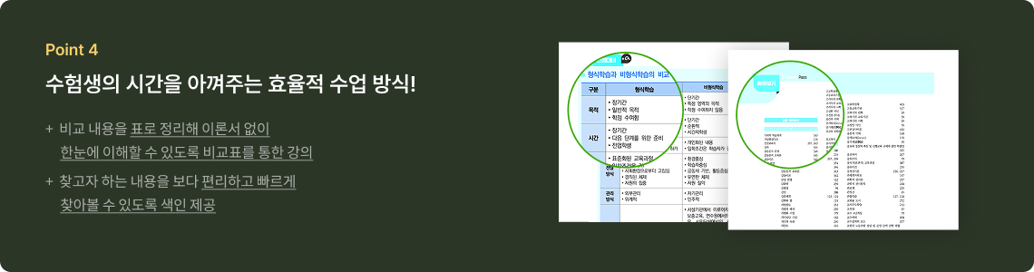 수험생의 시간을 아껴주는 효율적 수업 방식!