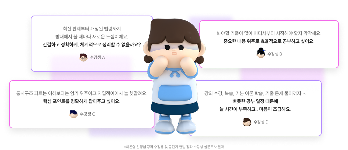*이은영 선생님 강좌 수강생 및 공단기 헌법 강좌 수강생 설문조사 결과