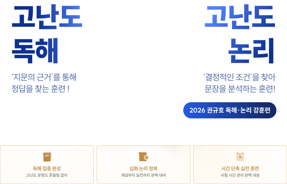 고난도 독해 고난도 논리 2026 권규호 독해·논리 강훈련