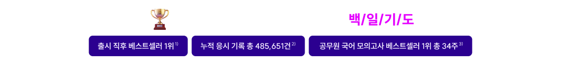 이미 검증된, 공무원 국어의 전설 백/일/기/도