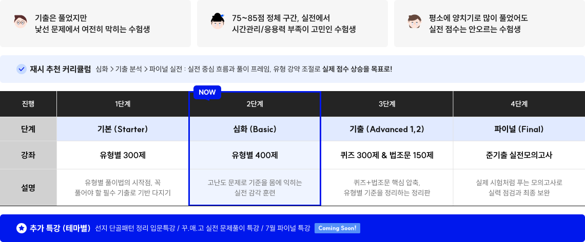 재시 추천 커리큘럼