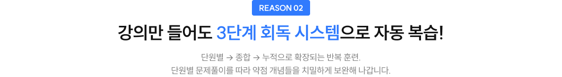 강의만 들어도 3단계 회독 시스템으로 자동 복습!