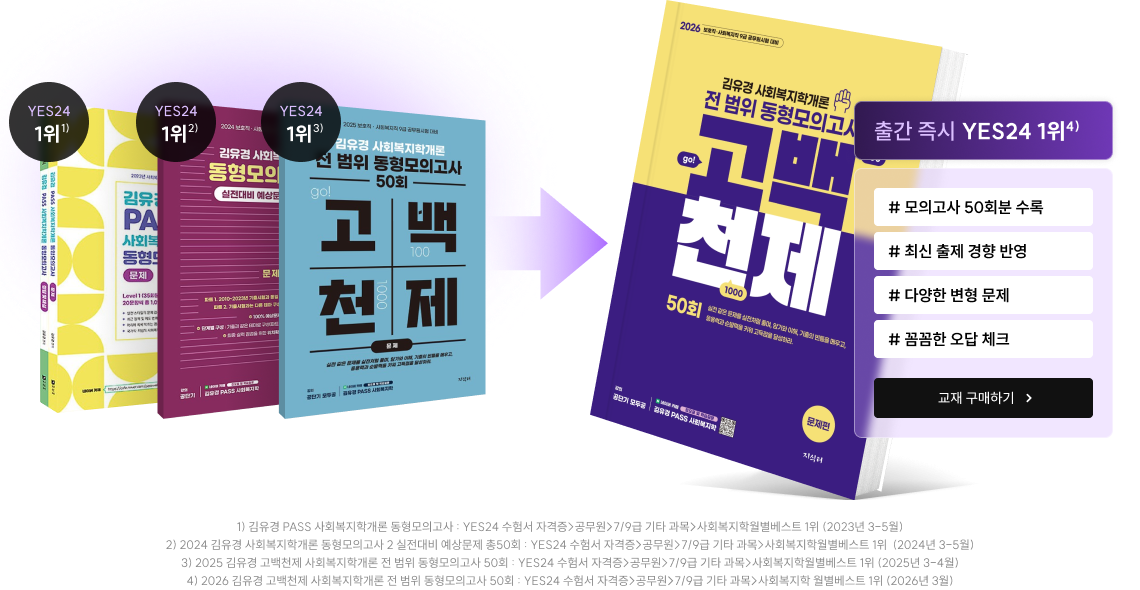 2026 김유경 사회복지학 동형 모의고사