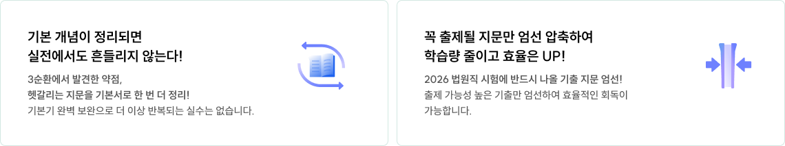기본 개념 정리와 기출 지문 압축 학습 안내