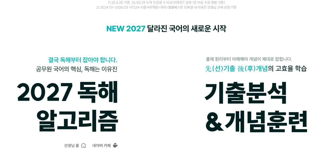 2027 독해 알고리즘 기출분석&개념훈련