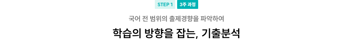 학습의 방향을 잡는, 기출분석