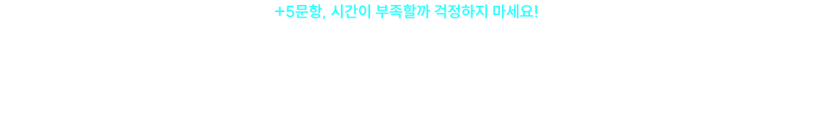 문제풀이 정확도를 유지하면서 스피드를 높이는 시간 관리 문제풀이 훈련 시스템