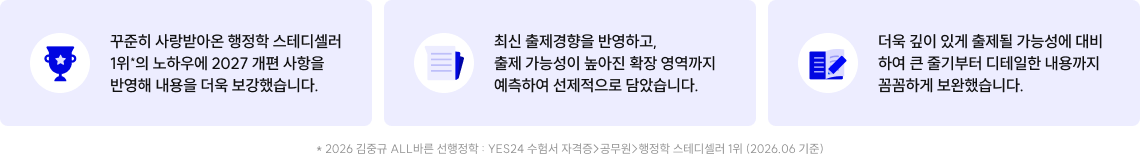 2026 김중규 ALL바른 선행정학