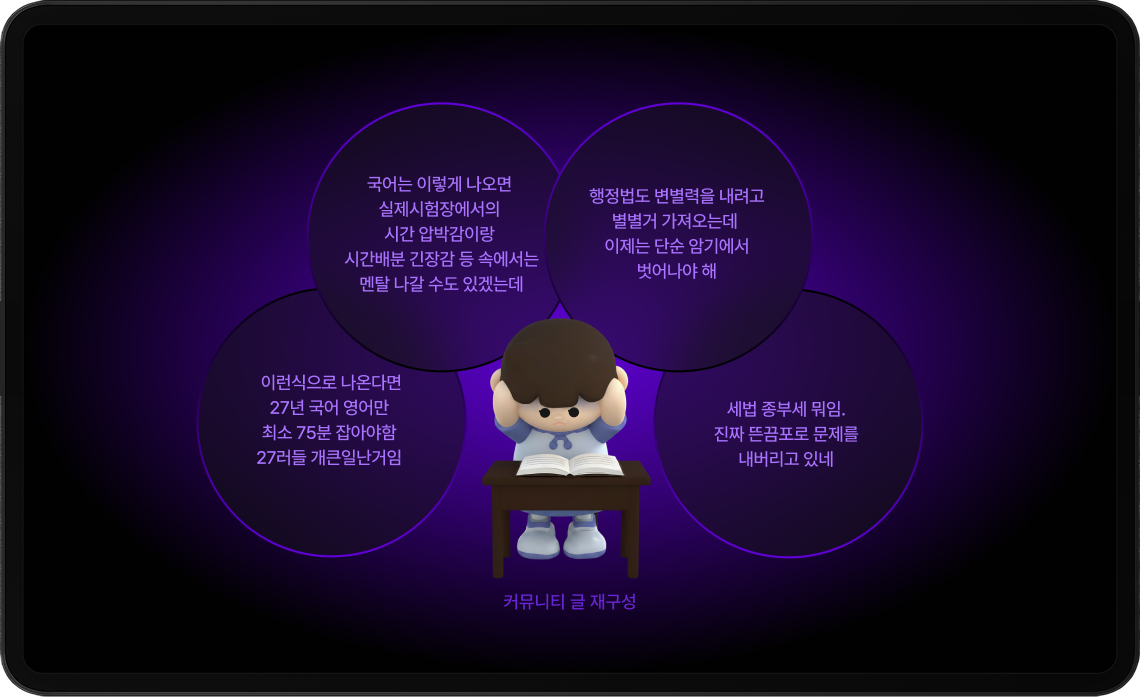 커뮤니티 글 재구성