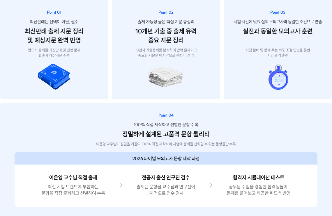 최신판례 출제 지문 정리 및 예상지문 완벽 반영