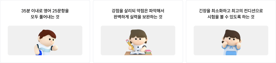 35분 이내로 영어 25문항을 모두 풀어내는 것