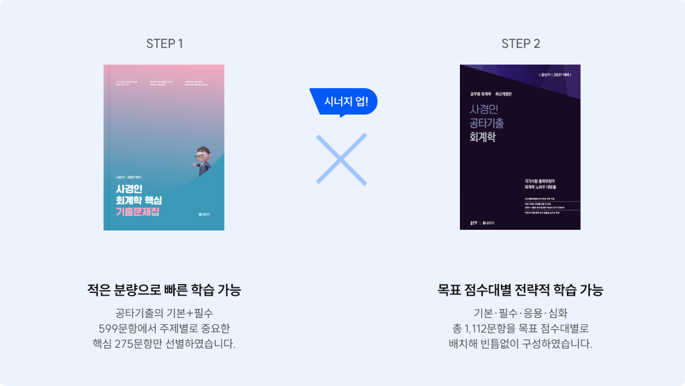 공타기출의 기본+필수 599문항에서 주제별로 중요한 핵심 275문항만 선별하였습니다.