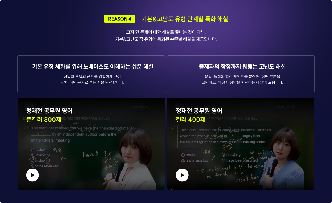 REASON 4 기본&고난도 유형 단계별 특화 해설