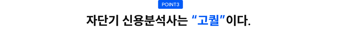point3 자단기 신용분석사는 '고퀄'이다.
