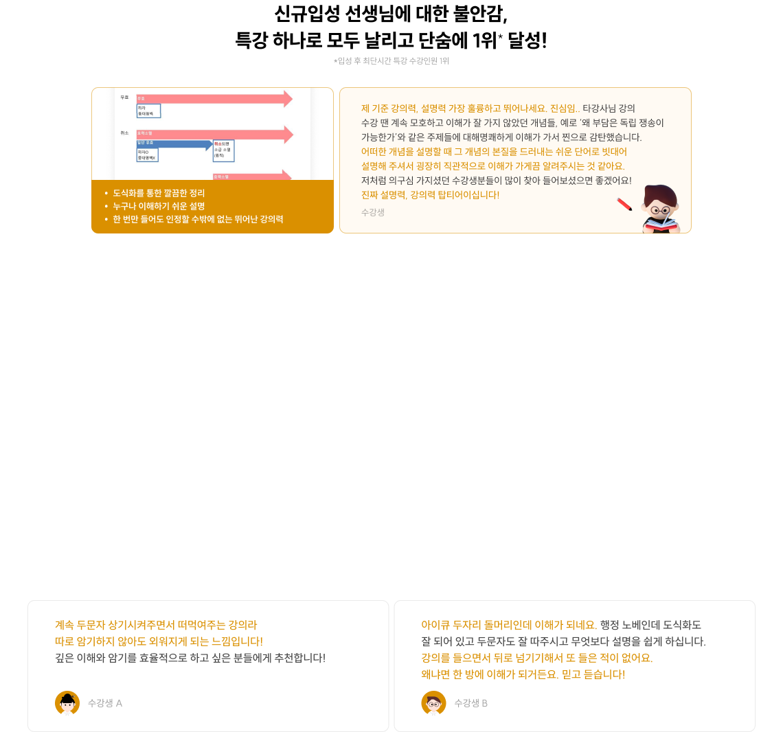 신규입성 선생님에 대한 불안감, 특강 하나로 모두 날리고 단숨에 1위* 달성!