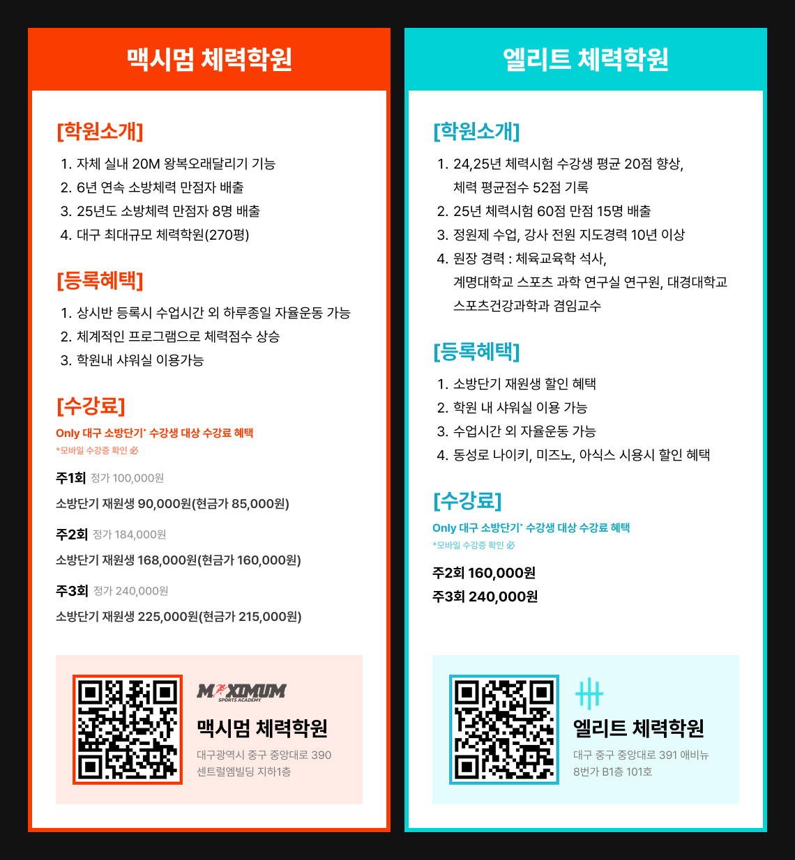 맥시멈 체력학원, 엘리트 체력학원