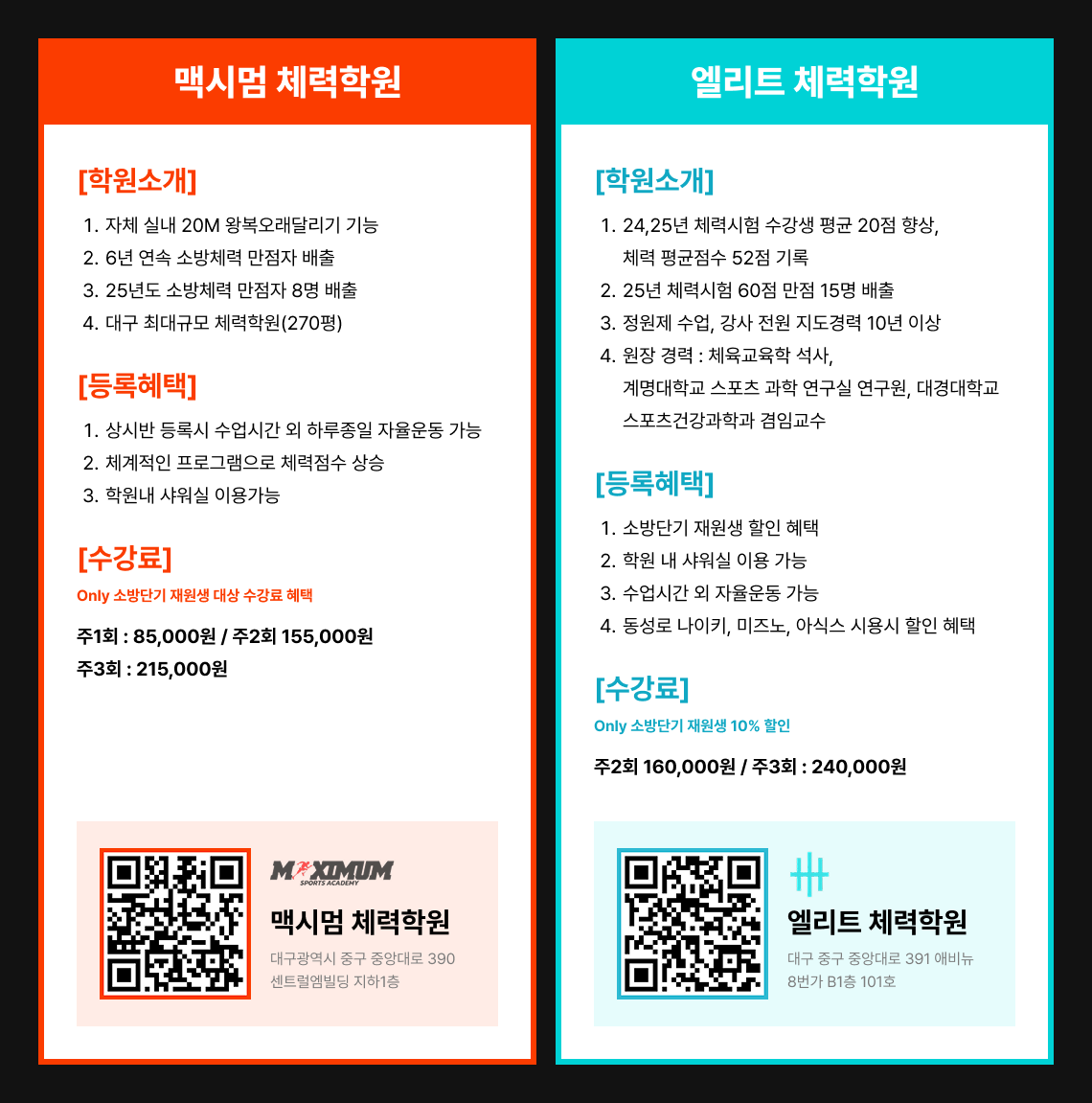 맥시멈 체력학원, 엘리트 체력학원