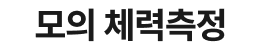 모의 체력측정