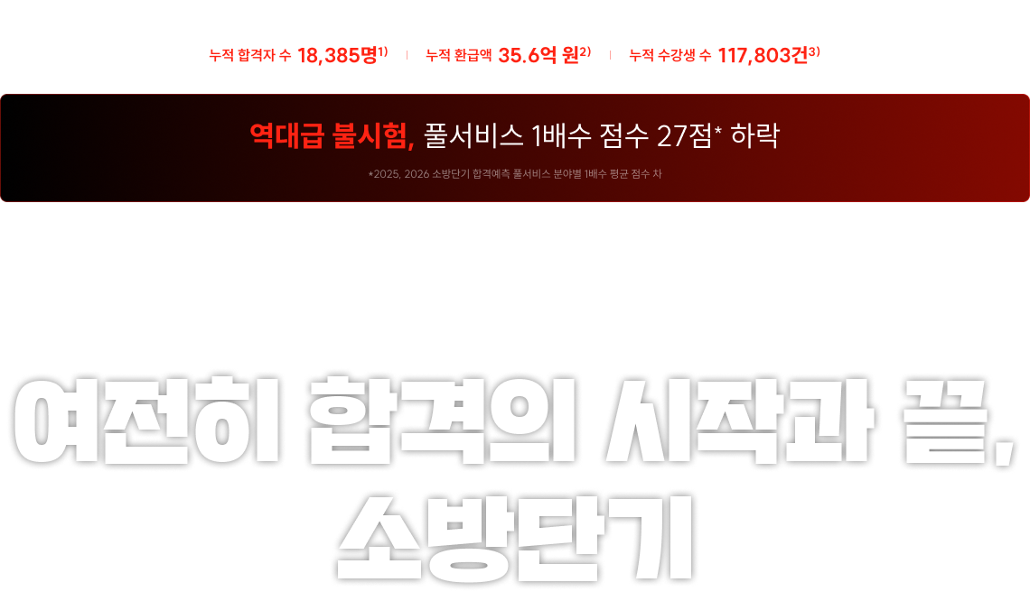 여전히 합격의 시작과 끝, 소방단기