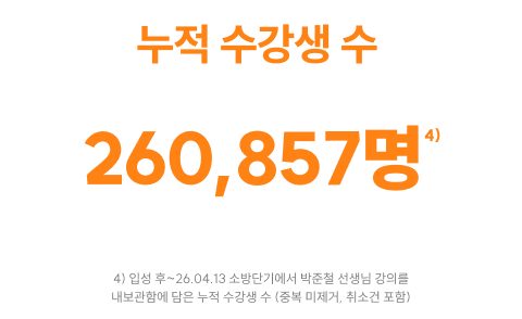 누적 수강생 수 260,857명
