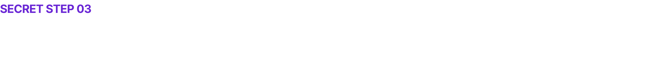 SECERT STEP 01 시크릿 0원 예비평가