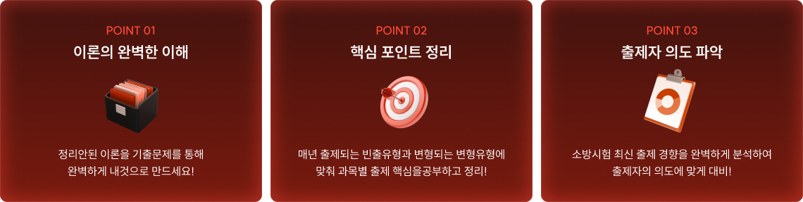 이론의 완벽한 이해, 핵심 포인트 정리, 출제자 의도 파악