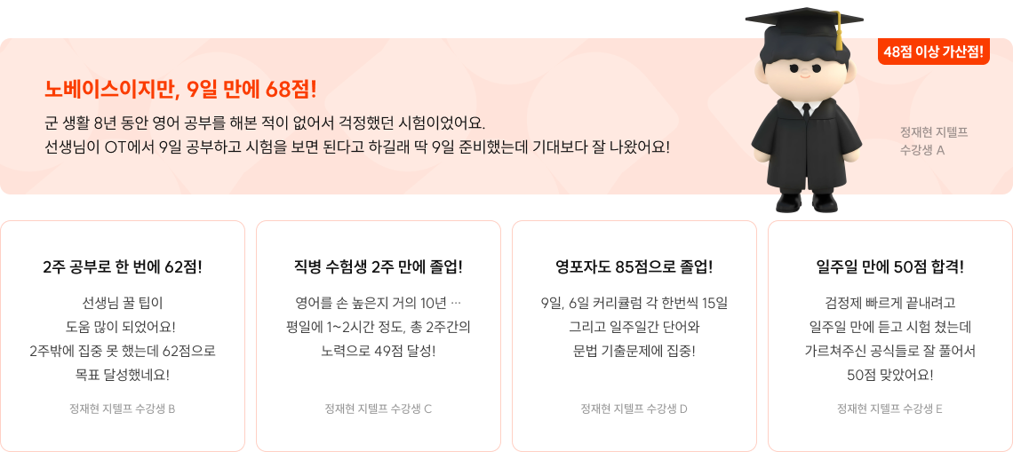 노베이스이지만, 9일 만에 68점!