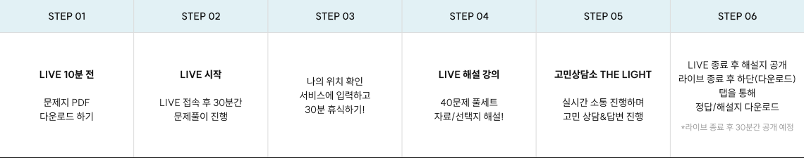 LIVE 10분 전