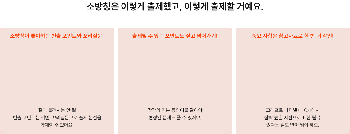 소방청이 좋아하는 빈출 포인트와 꼬리질문!