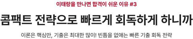콤팩트 전략으로 빠르게 회독하게 하니까