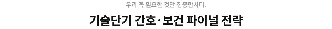 기술단기 간호·보건 파이널 전략