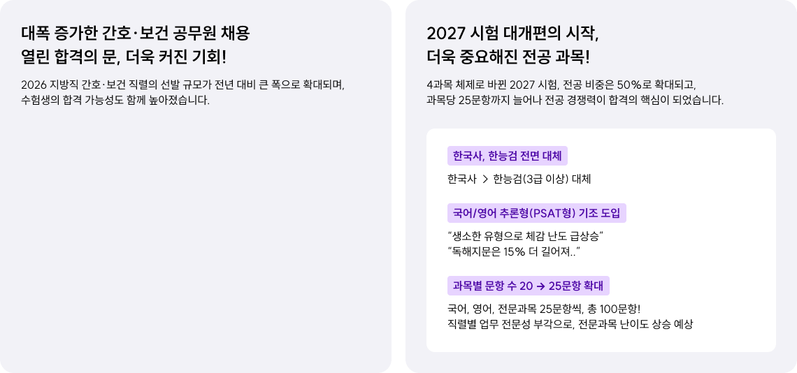 대폭 증가한 간호·보건 공무원 채용 열린 합격의 문, 더욱 커진 기회!